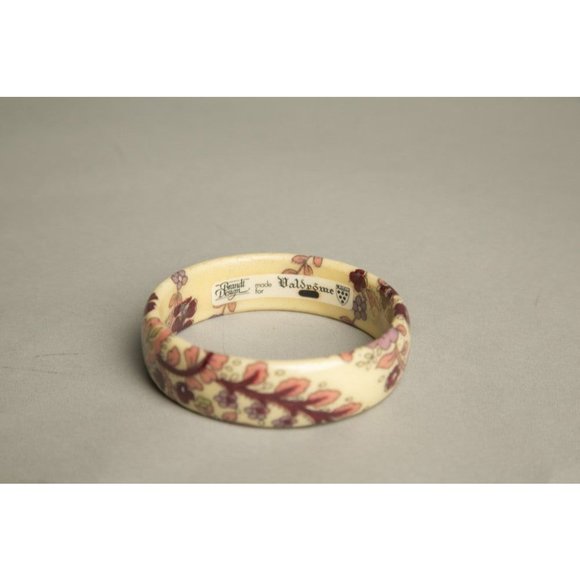 Brandt Design Valdrome Floral Bangle Bracelet Vintage Jewelry - Picture 2 of 5